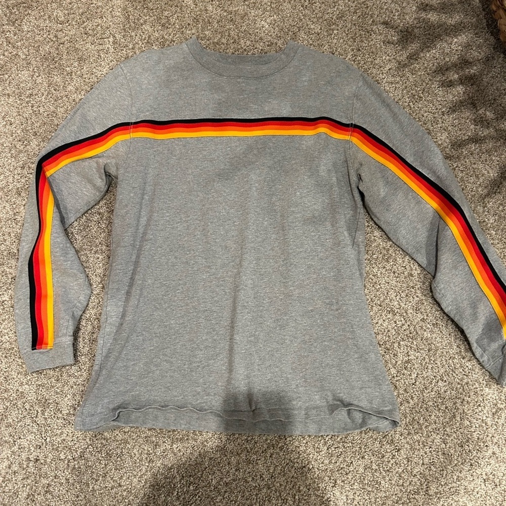 Ninth Hall crewneck with racing stripes. EUC. Streetwear. Skater. Large - Picture 2 of 12